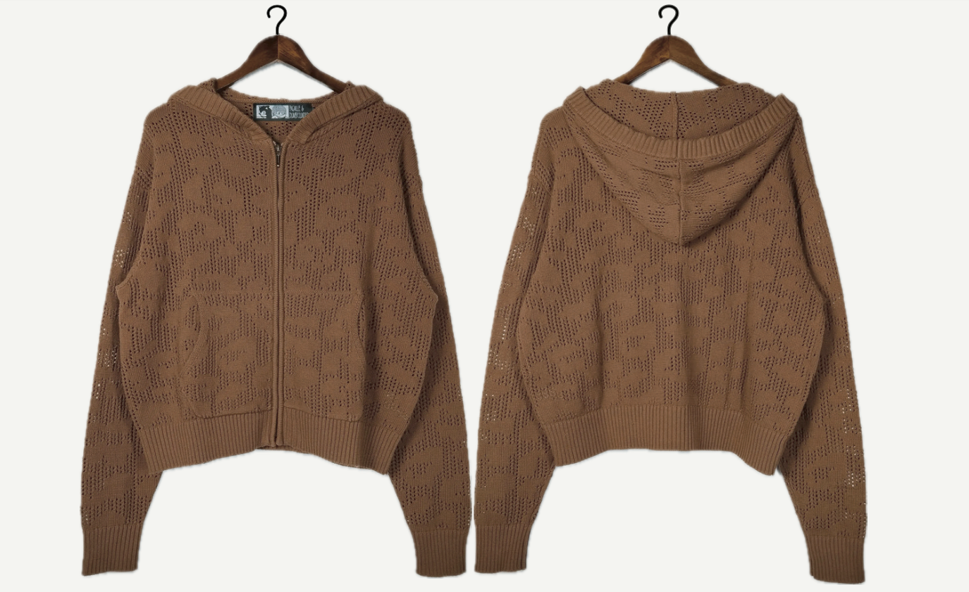 Caramel Crochet ZipUp