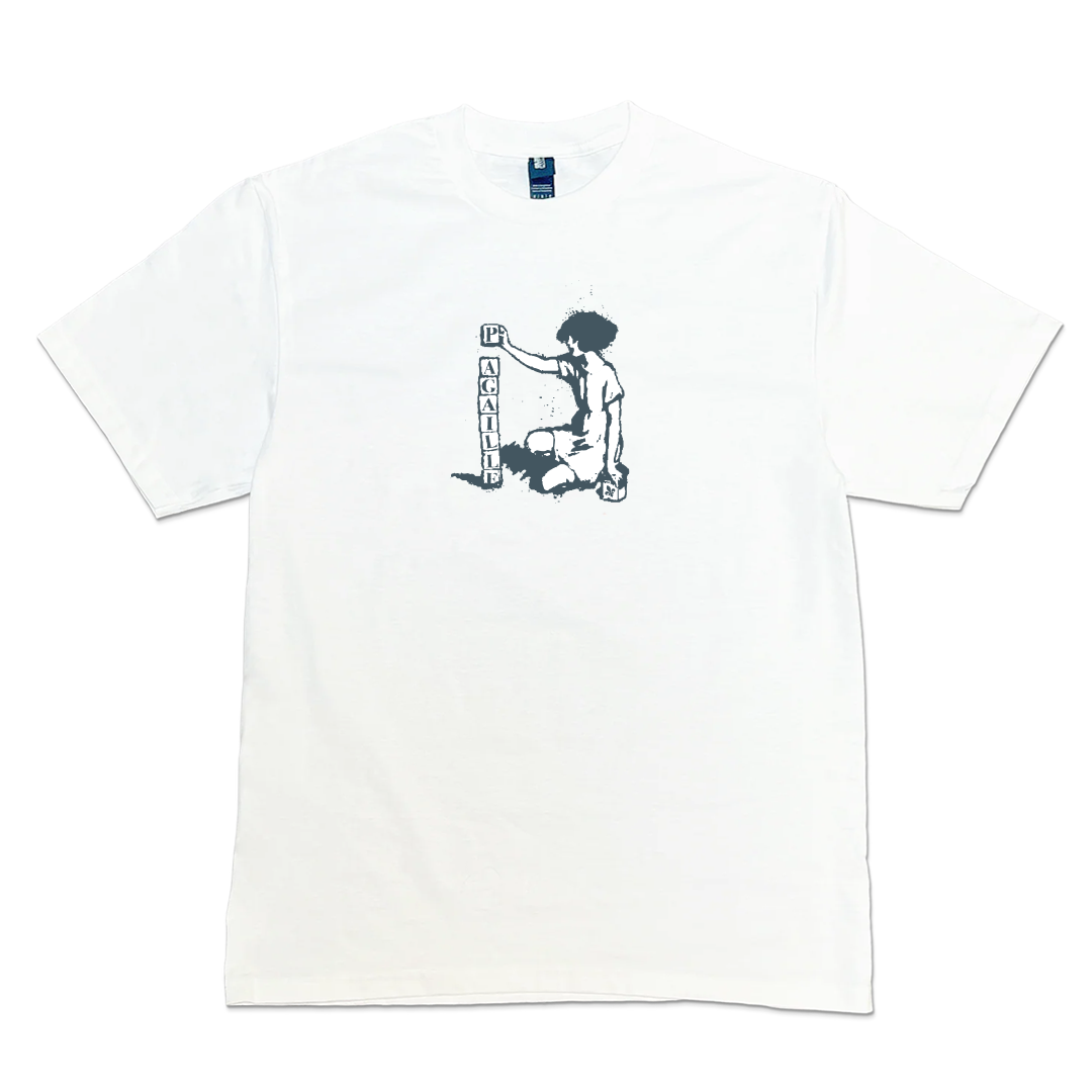 Block White Tee