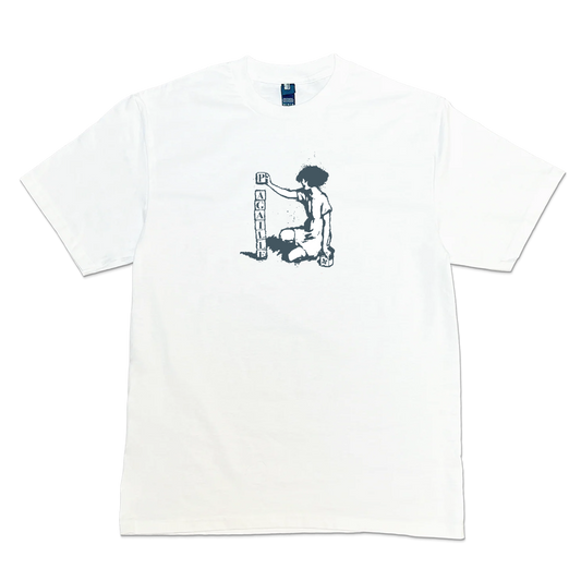 Block White Tee