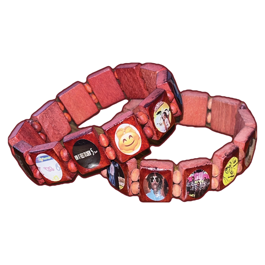 DF Bloody Red  Wood Bracelets